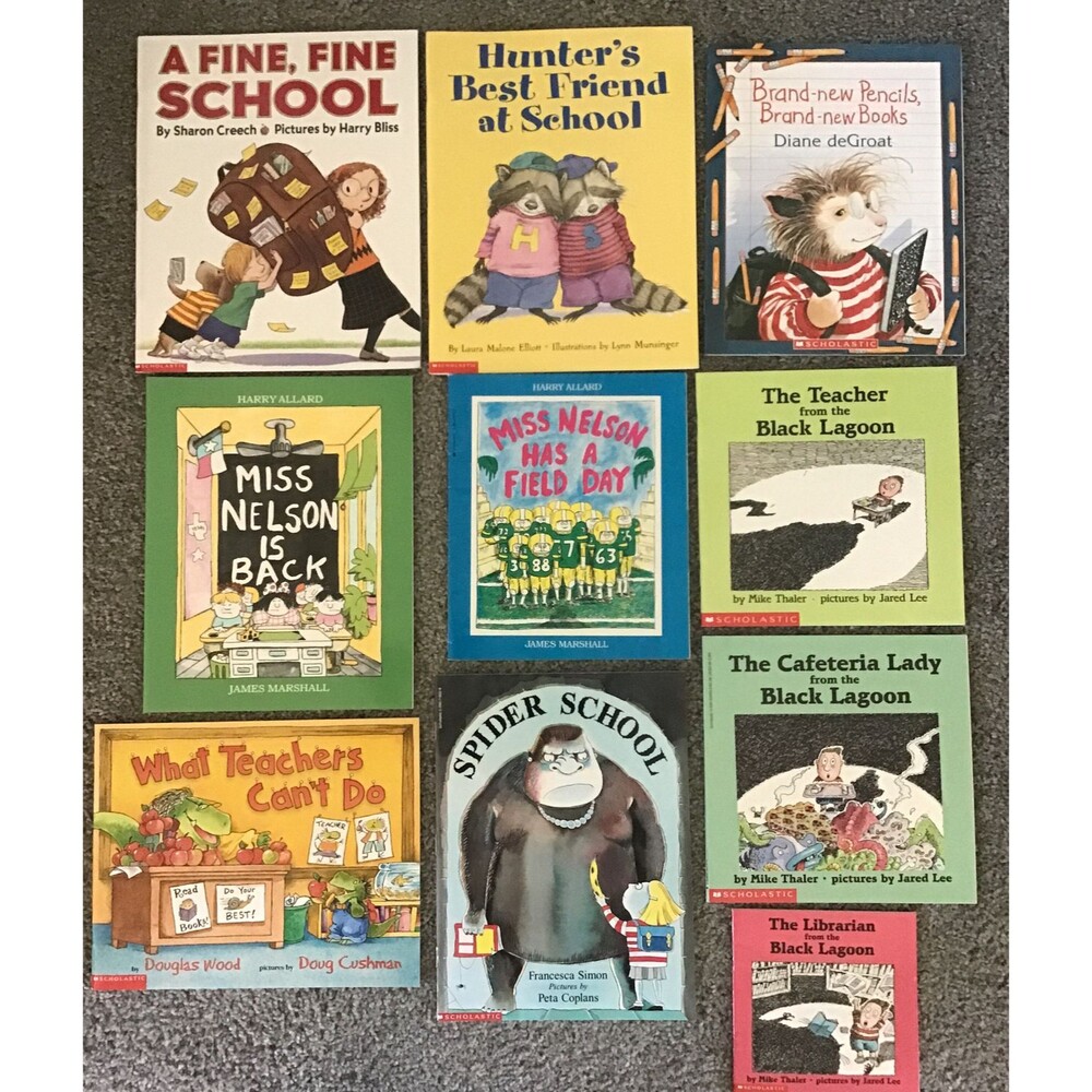 New & Nearly New Children’s Paperback Silly Back To School Storybooks Lot Of 10